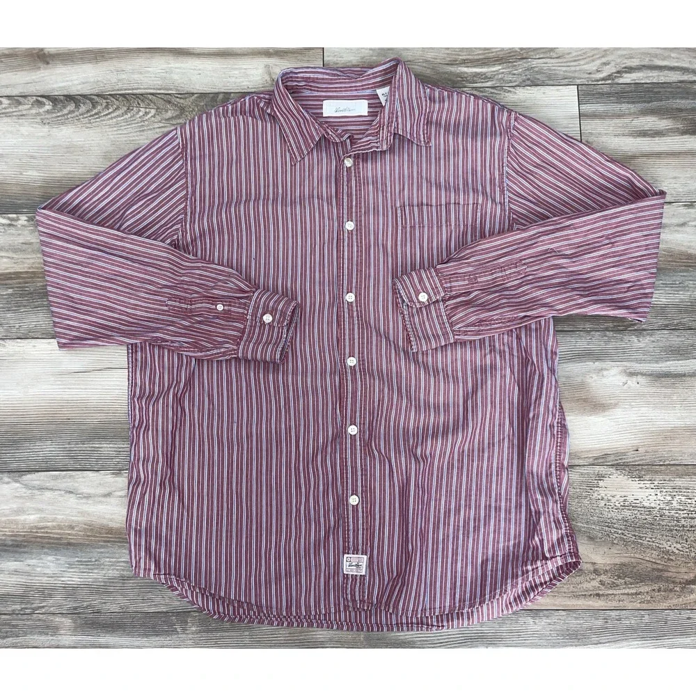 Levi Strauss Signature Striped Button Down Shirt Mens XLT